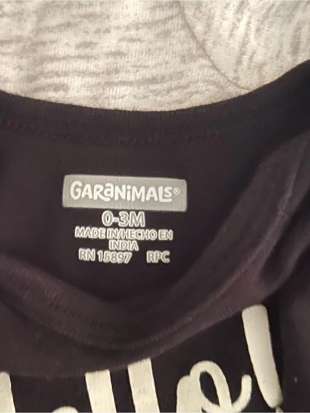 Garanimals White & Black Baby Bodysuits with Subtle Gray Prints